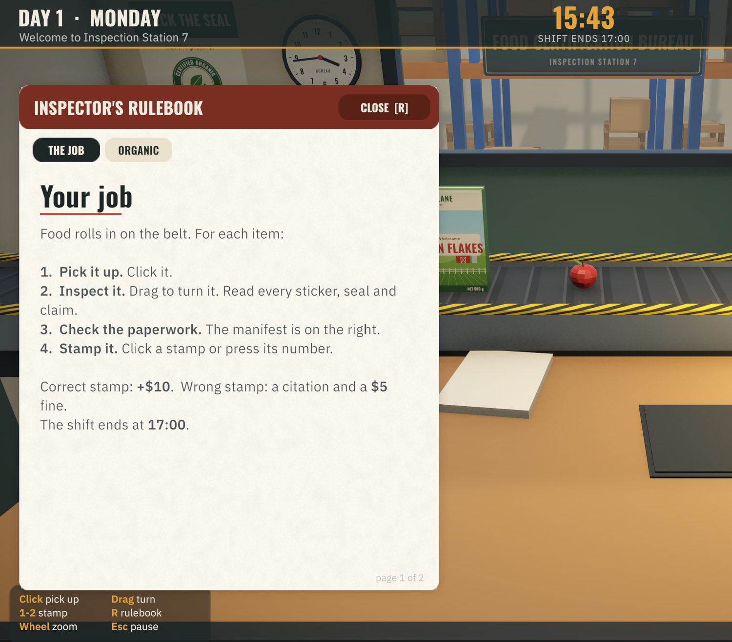Day 1: the job