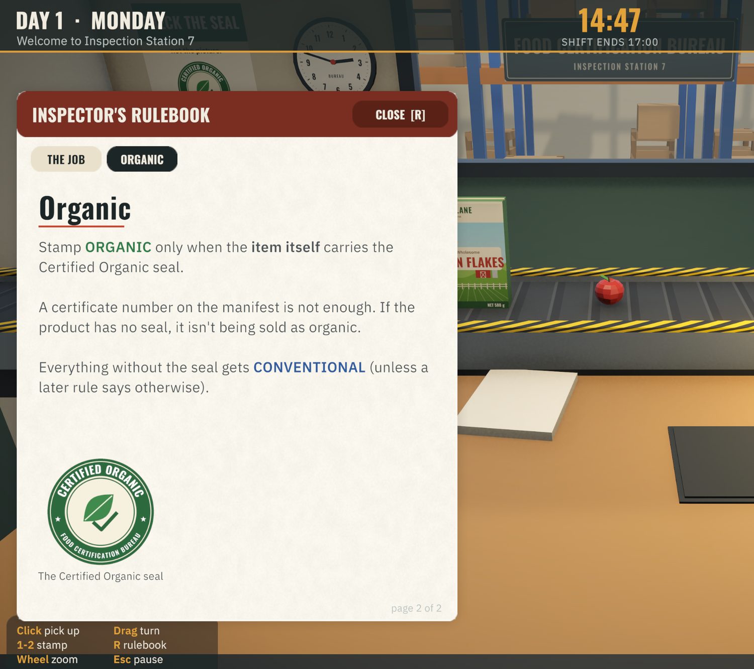 Day 1: organic