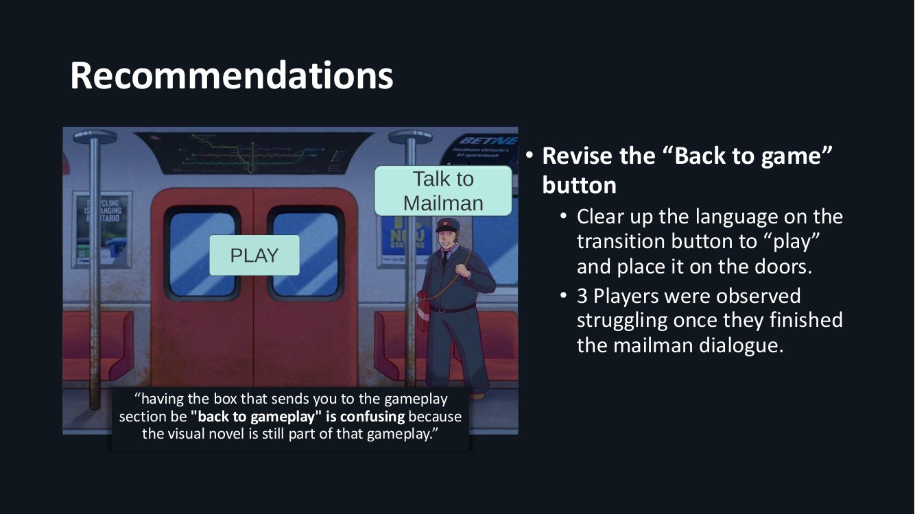 Playtest report, slide 12 of 14